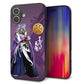 iPhone16 Plus 強化ガラス＆TPUスマホケース ガラプリ【AB805 長宗我部 元親 イラストと家紋】