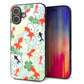 iPhone16 Plus 強化ガラス＆TPUスマホケース ガラプリ【HA218 金魚 花柄 グリーン】