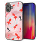 iPhone16 Plus 強化ガラス＆TPUスマホケース ガラプリ【HA228 金魚 水彩 ピンク】