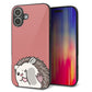 iPhone16 Plus 強化ガラス＆TPUスマホケース ガラプリ【HA297 むぎゅっとハリネズミ】