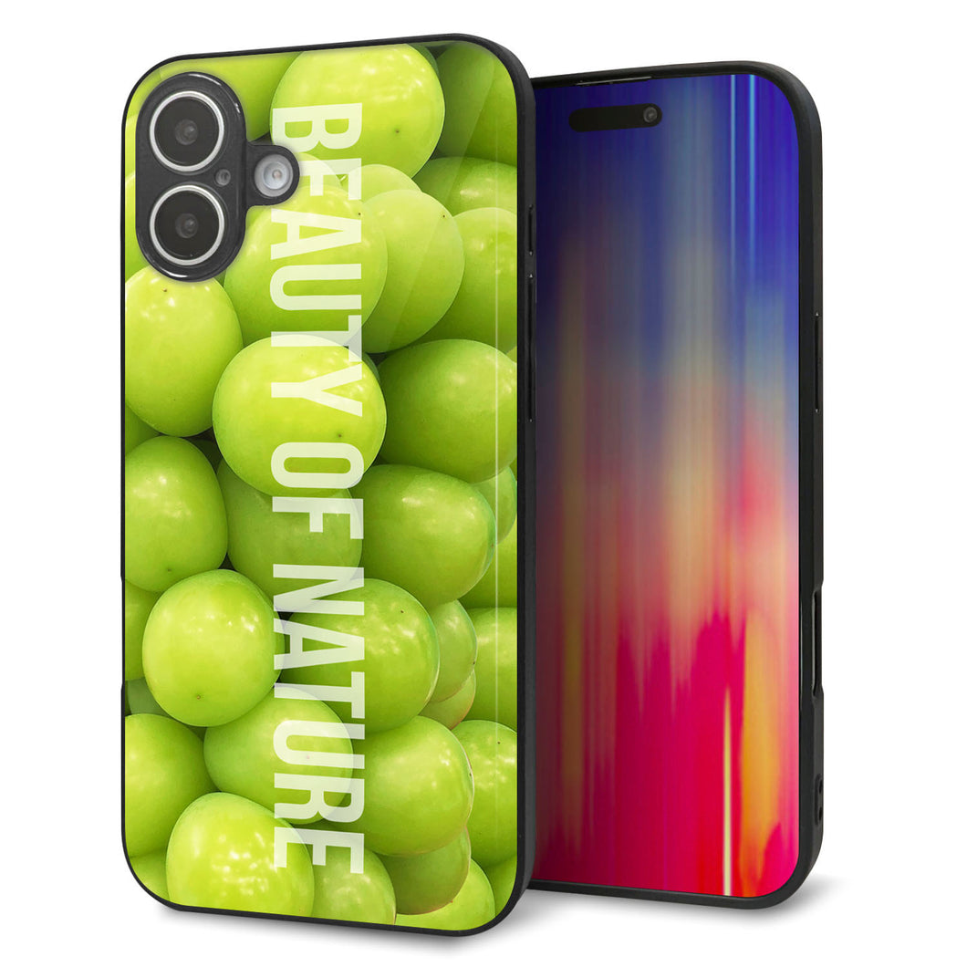 iPhone16 Plus 強化ガラス＆TPUスマホケース ガラプリ【MA880 マスカット】