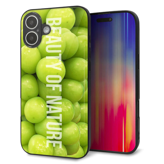 iPhone16 Plus 強化ガラス＆TPUスマホケース ガラプリ【MA880 マスカット】
