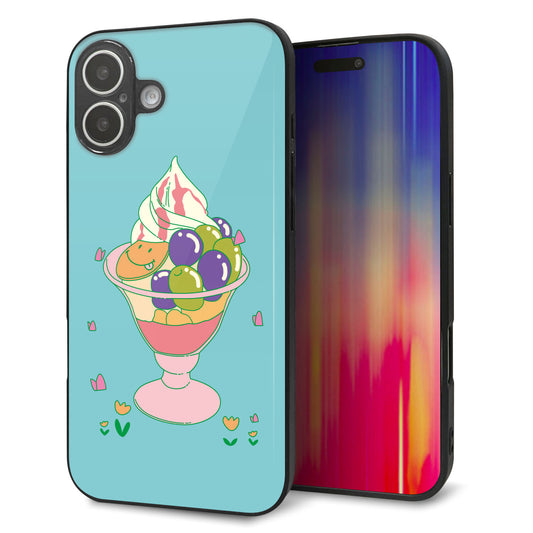iPhone16 Plus 強化ガラス＆TPUスマホケース ガラプリ【MA905 マスカットパフェ】