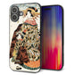 iPhone16 Plus 強化ガラス＆TPUスマホケース ガラプリ【MA967 花魁 C】