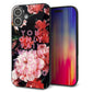 iPhone16 Plus 強化ガラス＆TPUスマホケース ガラプリ【MA994 フラワーC】