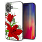 iPhone16 Plus 強化ガラス＆TPUスマホケース ガラプリ【SC850 ユリ（レッド）】