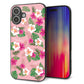 iPhone16 Plus 強化ガラス＆TPUスマホケース ガラプリ【SC882 ハワイアンアロハレトロ（ピンク）】