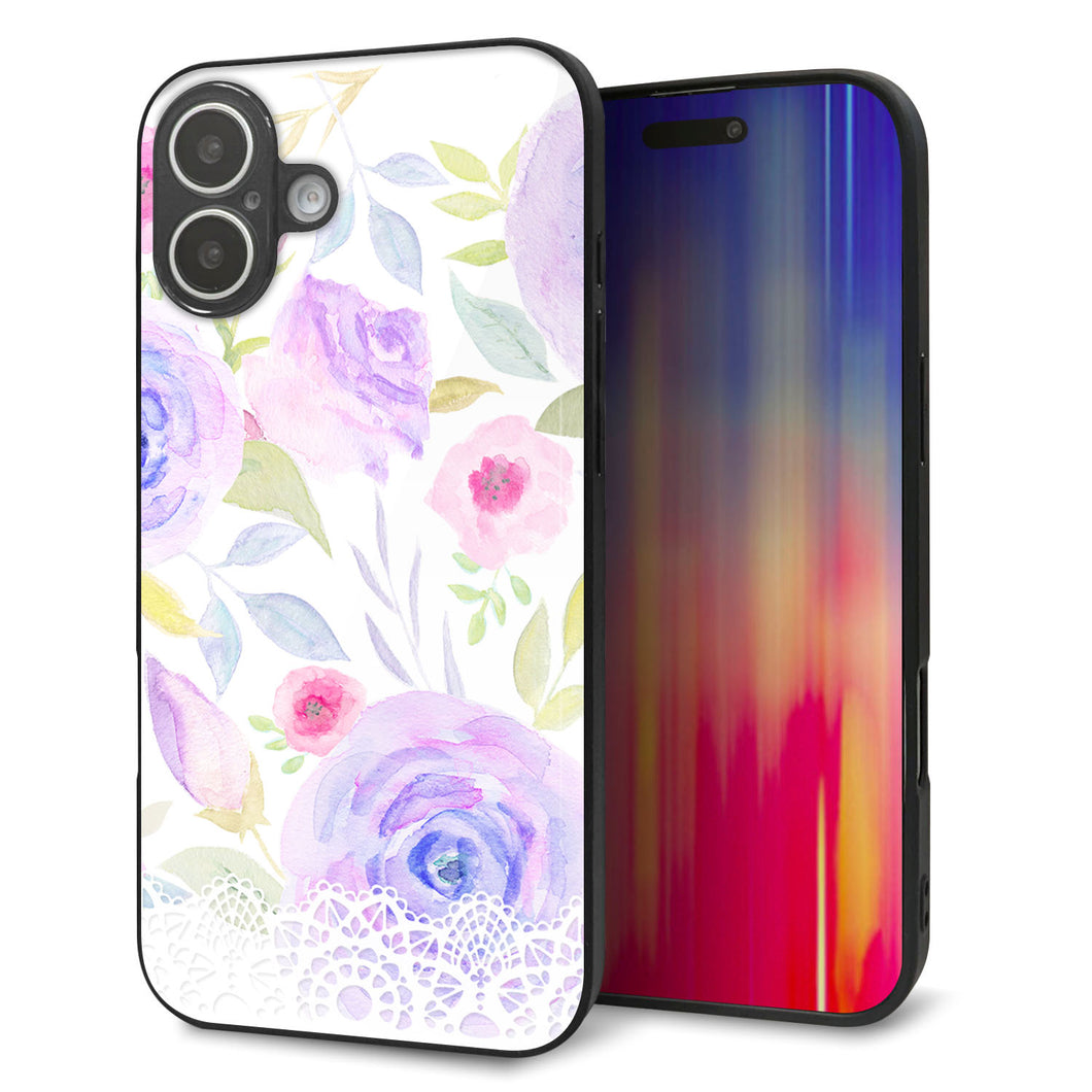 iPhone16 Plus 強化ガラス＆TPUスマホケース ガラプリ【SC946 ドゥ・パフューム４】