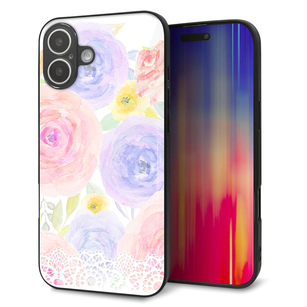 iPhone16 Plus 強化ガラス＆TPUスマホケース ガラプリ【SC947 ドゥ・パフューム５】
