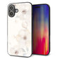 iPhone16 Plus 強化ガラス＆TPUスマホケース ガラプリ【SC952 ドゥ・フルール（セピア）】