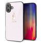 iPhone16 Plus 強化ガラス＆TPUスマホケース ガラプリ【SC966 Lady Rabbit ベージュピンクhp】