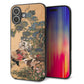 iPhone16 Plus 強化ガラス＆TPUスマホケース ガラプリ【TA006 紫陽花双鶏】