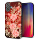 iPhone16 Plus 強化ガラス＆TPUスマホケース ガラプリ【VA824 魅惑の蝶とピンクのバラ】