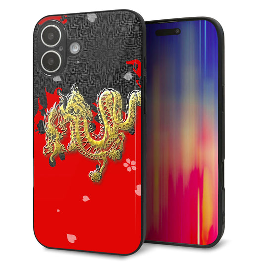 iPhone16 Plus 強化ガラス＆TPUスマホケース ガラプリ【YC901 和竜02】