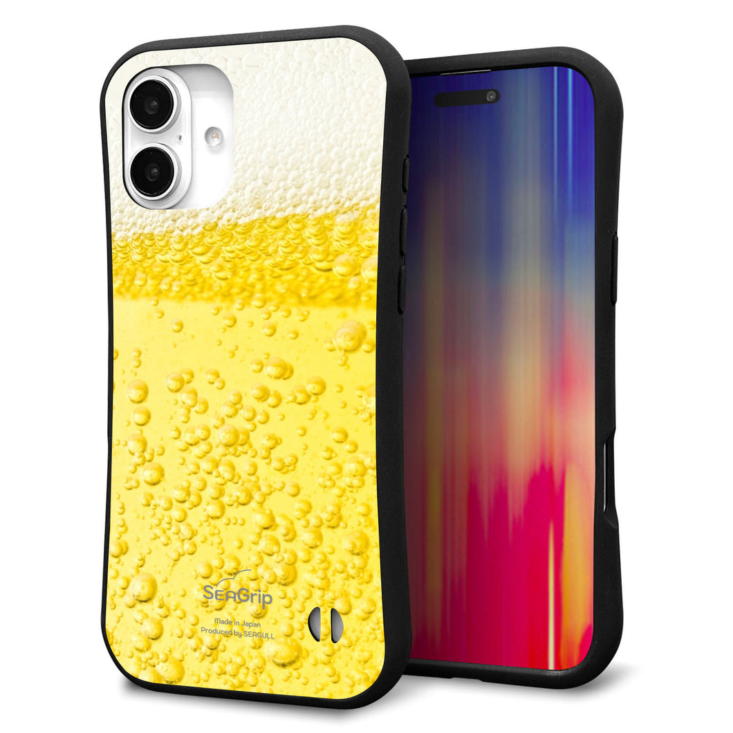 iPhone16 Plus スマホケース 「SEA Grip」 グリップケース Sライン 【450 生ビール】 UV印刷