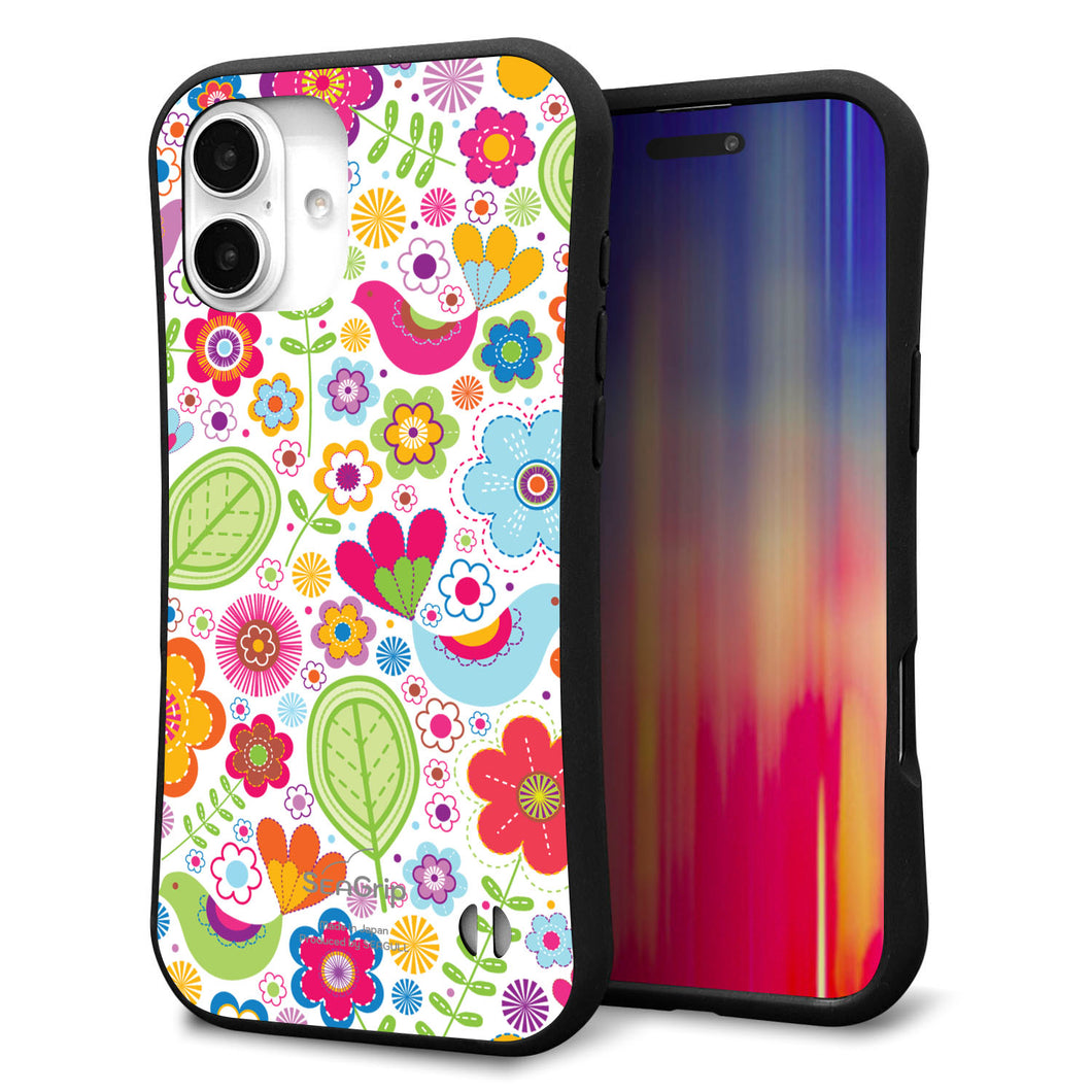 iPhone16 Plus スマホケース 「SEA Grip」 グリップケース Sライン 【477 幸せな絵】 UV印刷