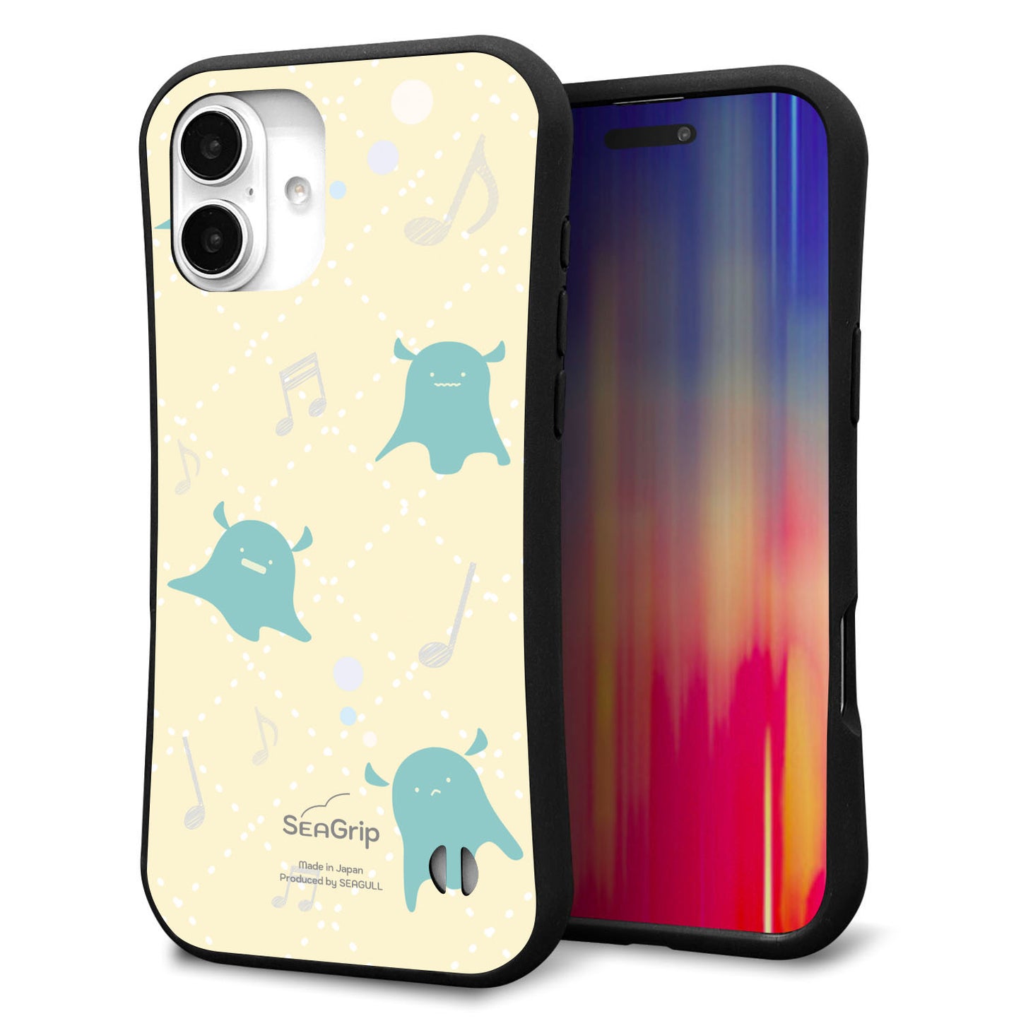 iPhone16 Plus スマホケース 「SEA Grip」 グリップケース Sライン 【FD819 メンダコ】 UV印刷