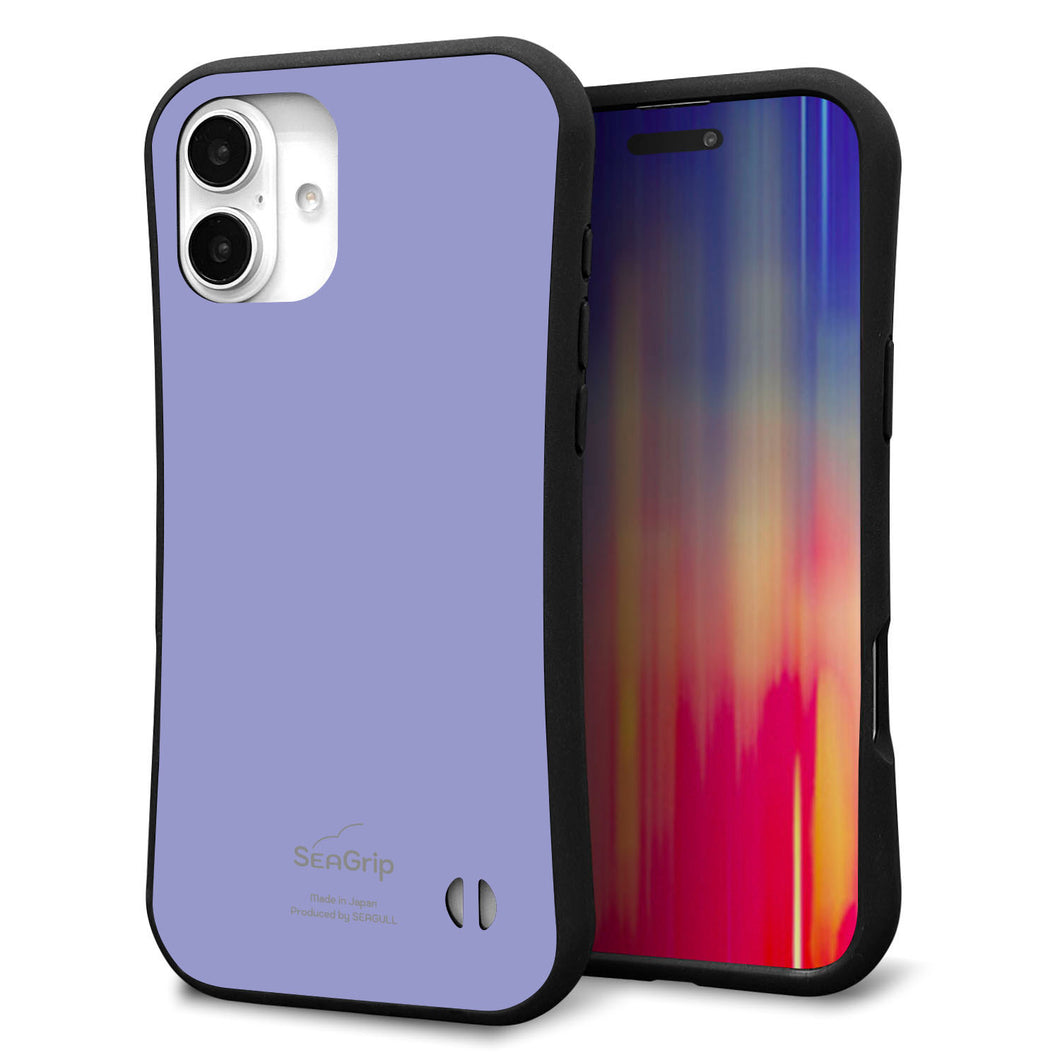iPhone16 Plus スマホケース 「SEA Grip」 グリップケース Sライン 【KM900 パステルカラー(パステルブルー)】 UV印刷