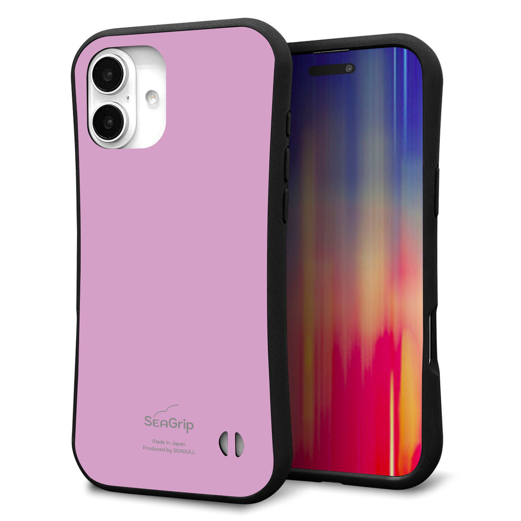 iPhone16 Plus スマホケース 「SEA Grip」 グリップケース Sライン 【KM901 パステルカラー(パステルラベンダー)】 UV印刷