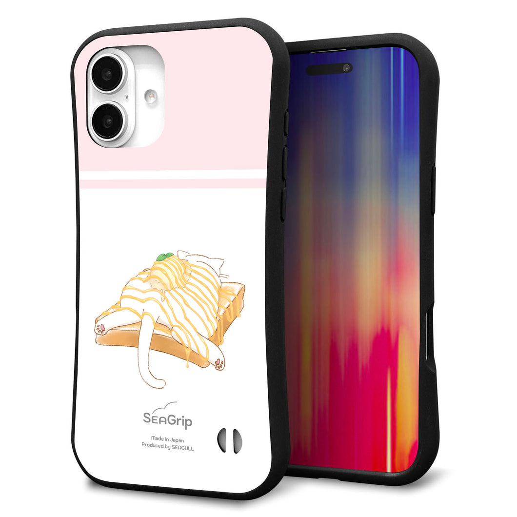 iPhone16 Plus スマホケース 「SEA Grip」 グリップケース Sライン 【KM961 メープルアイス】 UV印刷