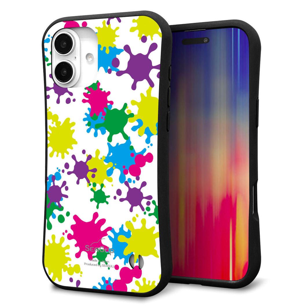 iPhone16 Plus スマホケース 「SEA Grip」 グリップケース Sライン 【MA878 ペイントホワイト】 UV印刷