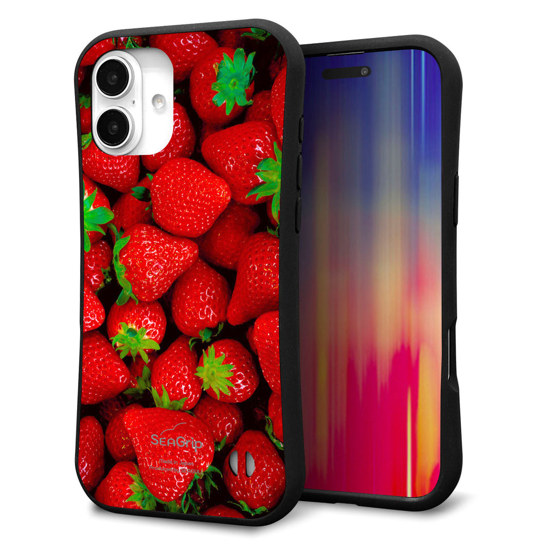 iPhone16 Plus スマホケース 「SEA Grip」 グリップケース Sライン 【MA881 ストロベリー】 UV印刷