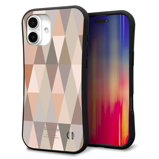 iPhone16 Plus スマホケース 「SEA Grip」 グリップケース Sライン 【MG800 くすみピンク】 UV印刷