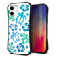 iPhone16 Plus スマホケース 「SEA Grip」 グリップケース Sライン 【SC880 ハワイアンアロハホヌ（ブルー）】 UV印刷