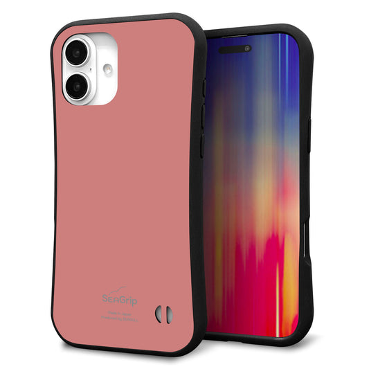 iPhone16 Plus スマホケース 「SEA Grip」 グリップケース Sライン 【TA022 レトロブラウン】 UV印刷