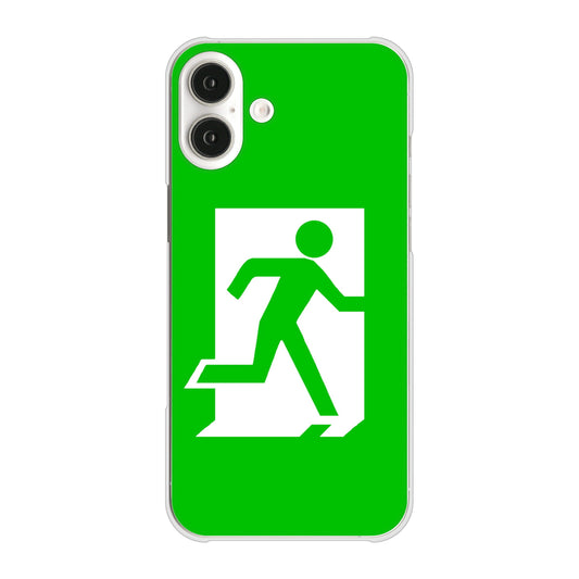 iPhone16 Plus 高画質仕上げ 背面印刷 ハードケース 【163 非常口】