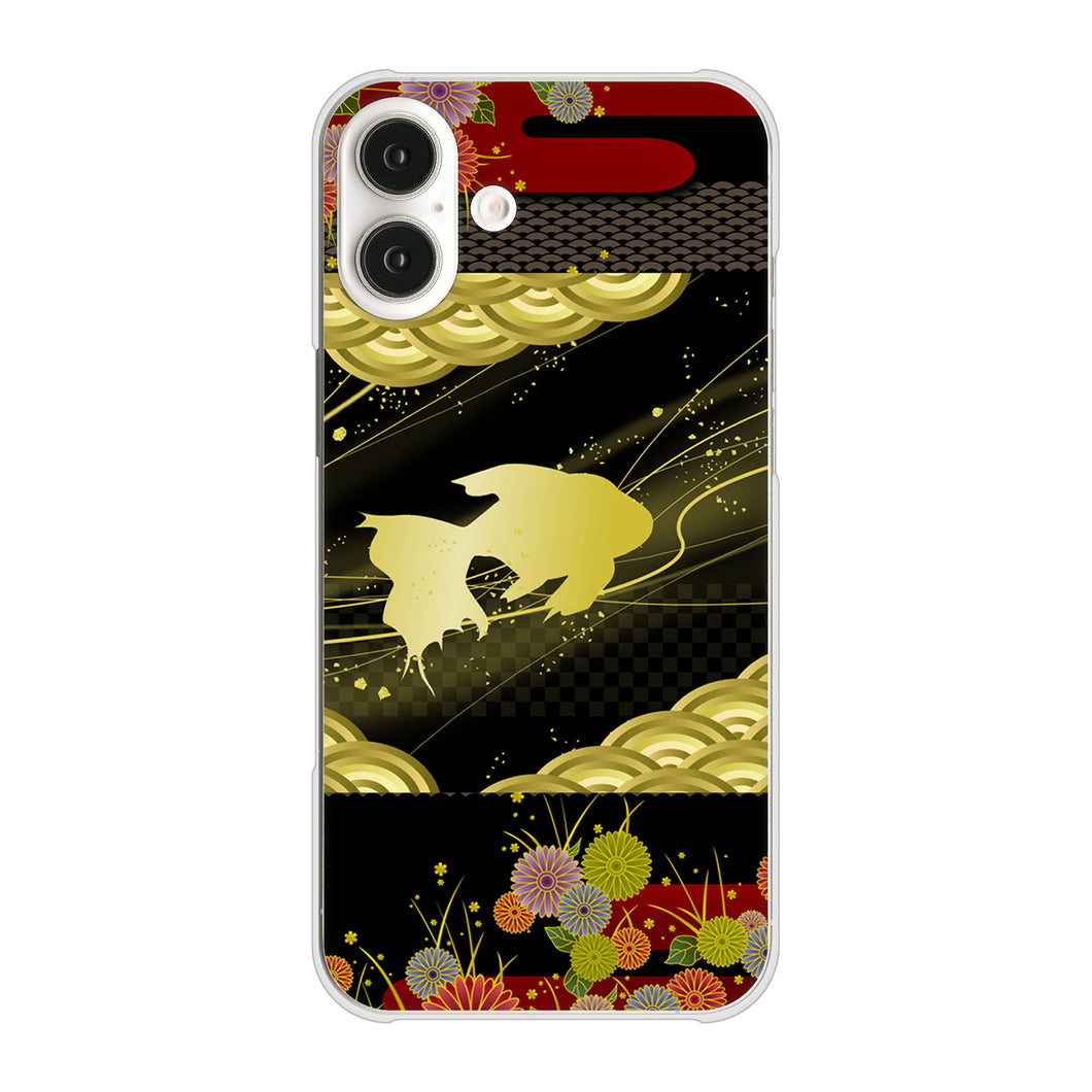 iPhone16 Plus 高画質仕上げ 背面印刷 ハードケース 【174 天の川の金魚】
