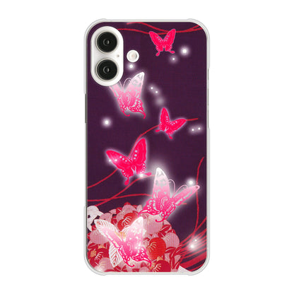 iPhone16 Plus 高画質仕上げ 背面印刷 ハードケースバタフライ