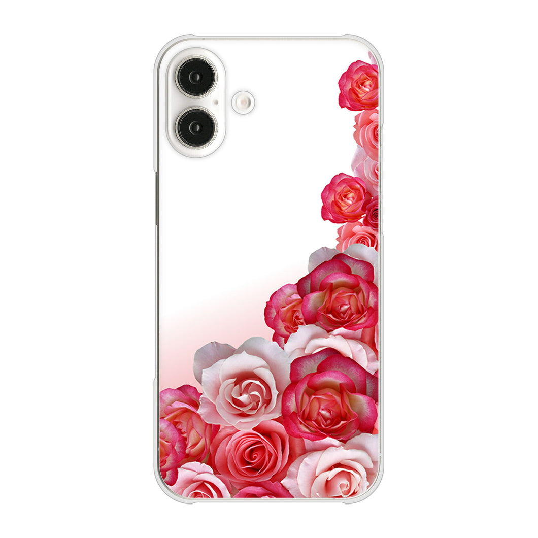 iPhone16 Plus 高画質仕上げ 背面印刷 ハードケースロマンチックなバラ