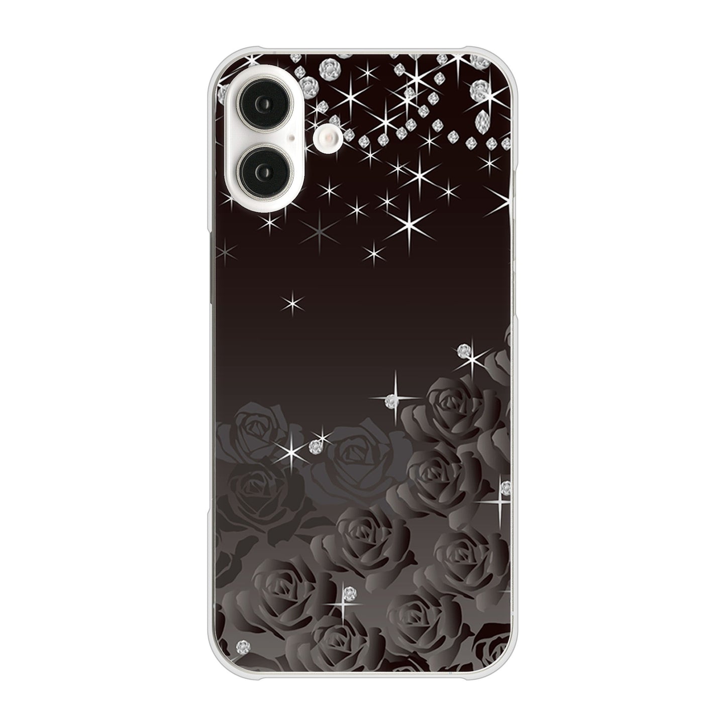 iPhone16 Plus 高画質仕上げ 背面印刷 ハードケースロマンチックなバラ