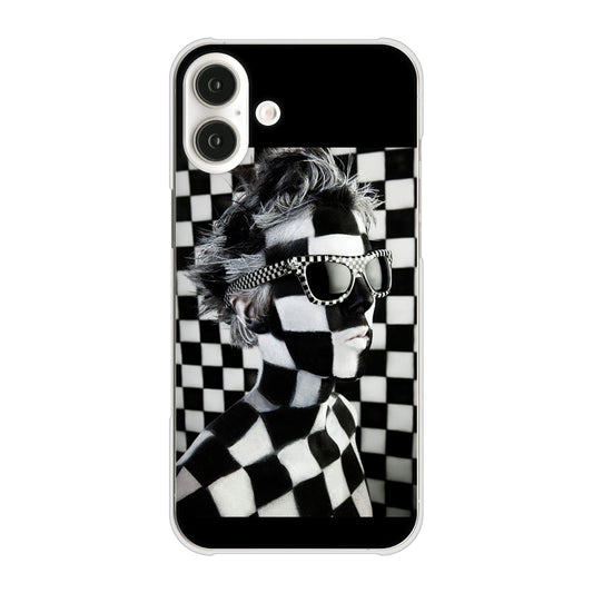 iPhone16 Plus 高画質仕上げ 背面印刷 ハードケース 【357 bk&wh】
