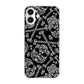 iPhone16 Plus 高画質仕上げ 背面印刷 ハードケース 【363 ドクロの刺青】