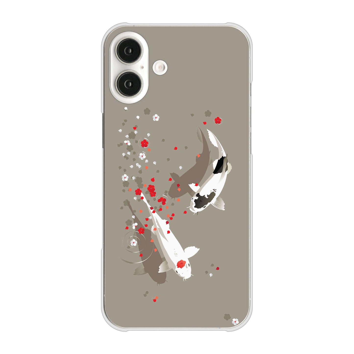 iPhone16 Plus 高画質仕上げ 背面印刷 ハードケース 【367 よりそう鯉】