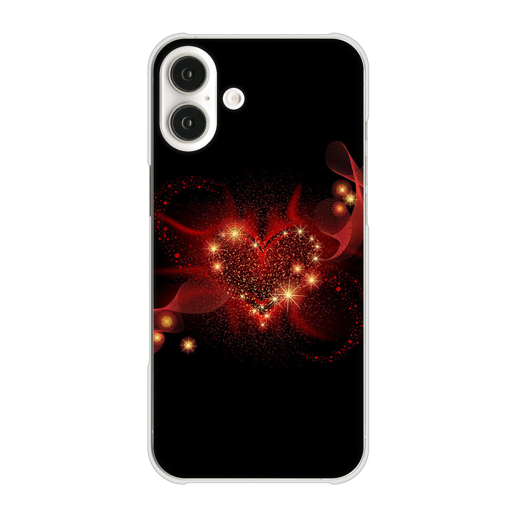 iPhone16 Plus 高画質仕上げ 背面印刷 ハードケースきらめきハート