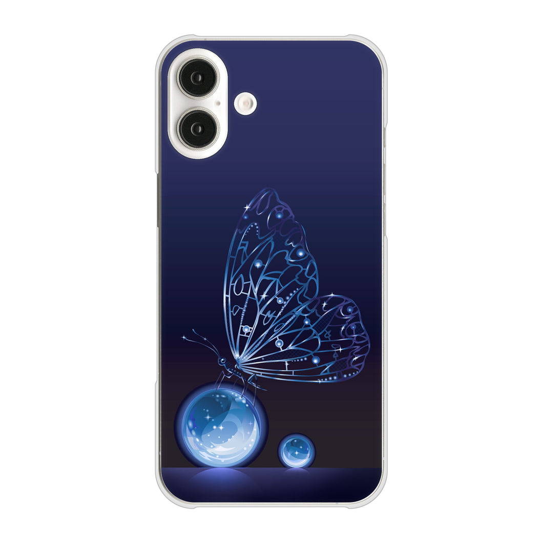 iPhone16 Plus 高画質仕上げ 背面印刷 ハードケースバタフライ