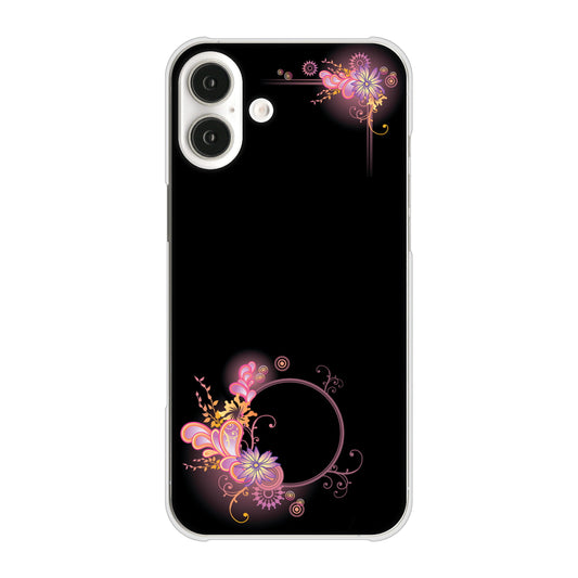iPhone16 Plus 高画質仕上げ 背面印刷 ハードケース 【437 華のフレーム】