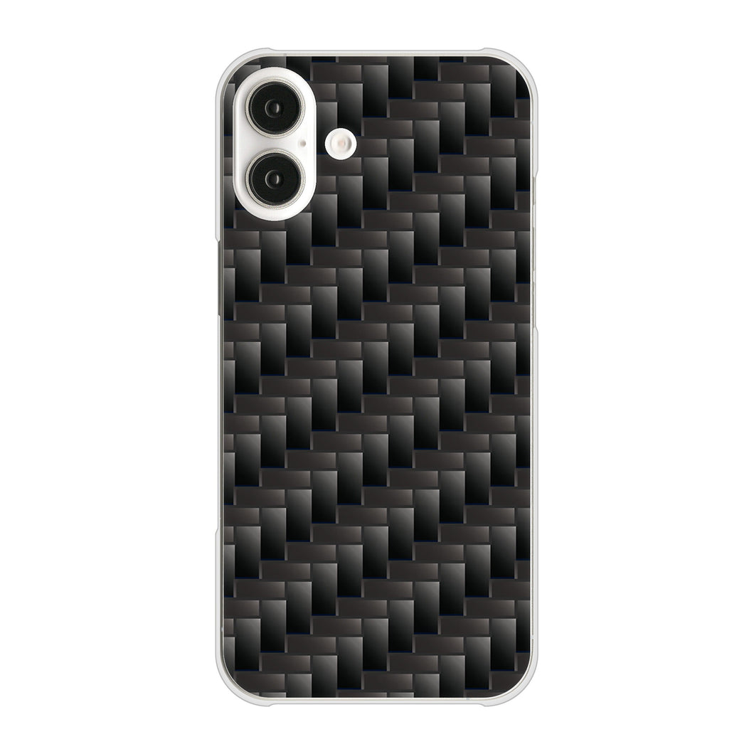 iPhone16 Plus 高画質仕上げ 背面印刷 ハードケース 【461 カーボン】