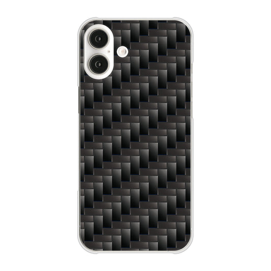 iPhone16 Plus 高画質仕上げ 背面印刷 ハードケース 【461 カーボン】