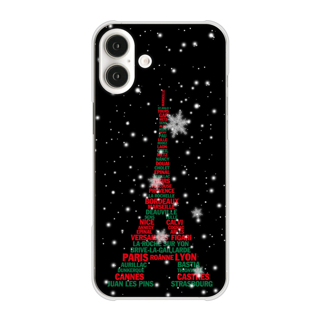 iPhone16 Plus 高画質仕上げ 背面印刷 ハードケースエッフェル塔