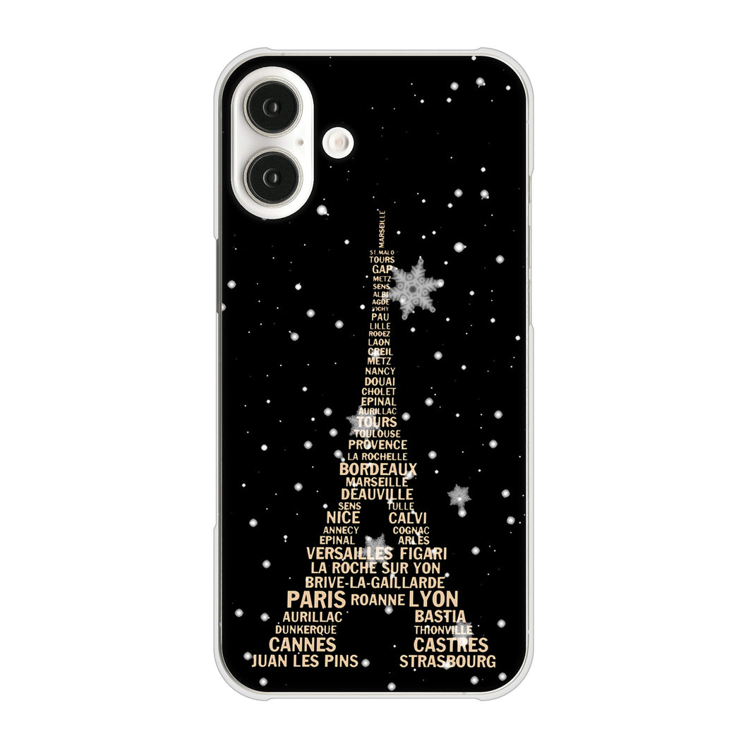 iPhone16 Plus 高画質仕上げ 背面印刷 ハードケースエッフェル塔