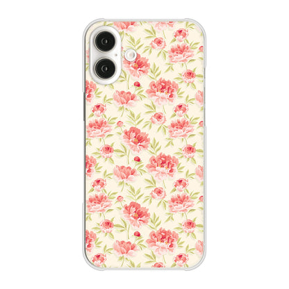 iPhone16 Plus 高画質仕上げ 背面印刷 ハードケース北欧の小花