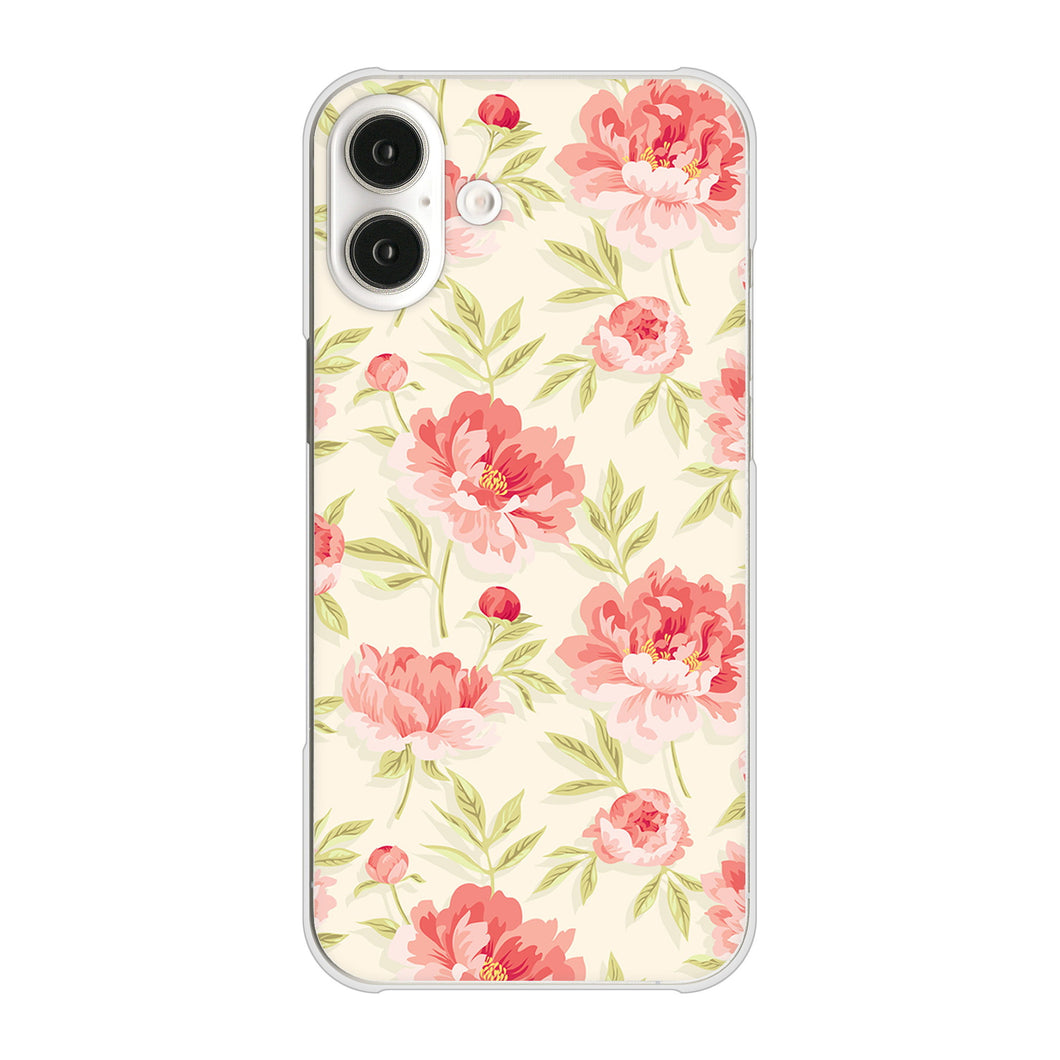 iPhone16 Plus 高画質仕上げ 背面印刷 ハードケース北欧の小花