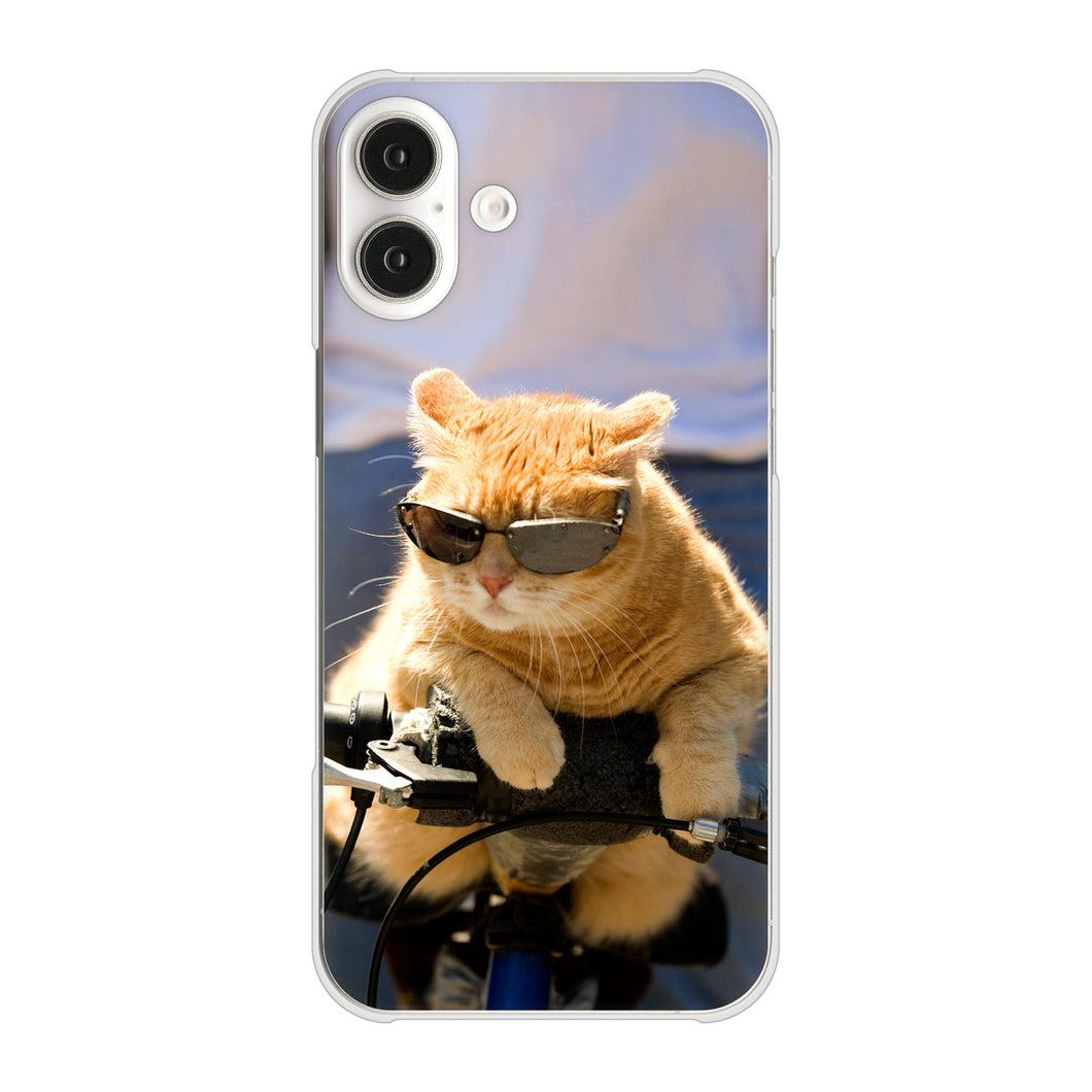 iPhone16 Plus 高画質仕上げ 背面印刷 ハードケース 【595 にゃんとサイクル】