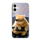 iPhone16 Plus 高画質仕上げ 背面印刷 ハードケース 【595 にゃんとサイクル】