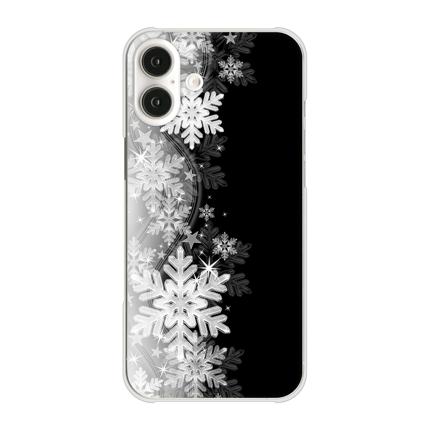 iPhone16 Plus 高画質仕上げ 背面印刷 ハードケース 【603 白銀と闇】