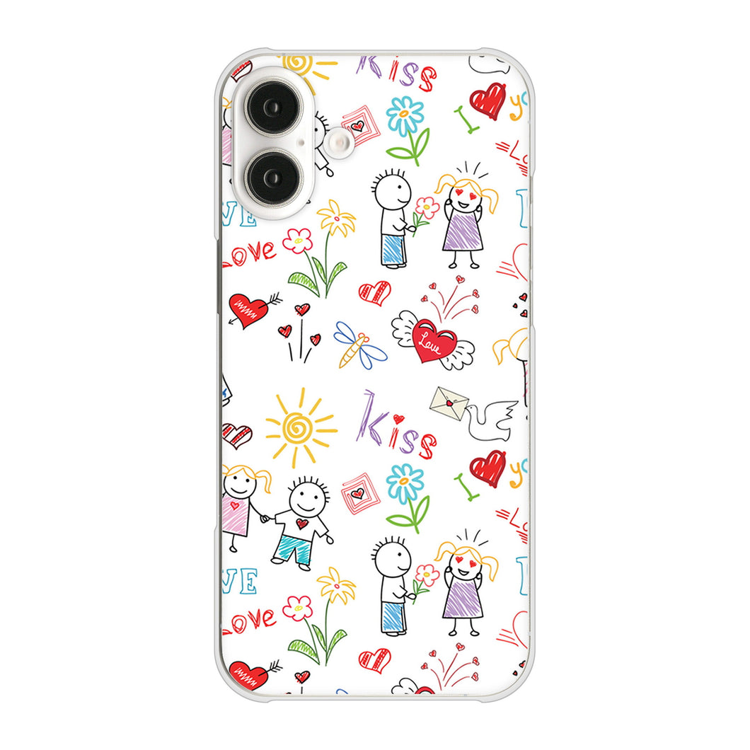iPhone16 Plus 高画質仕上げ 背面印刷 ハードケースカップル＆ファミリー